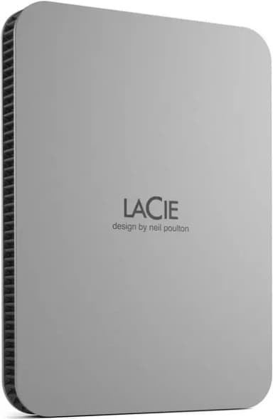 LaCie Mobile Drive 1TB 2,5" HDD, Moon Silver, USB-C
