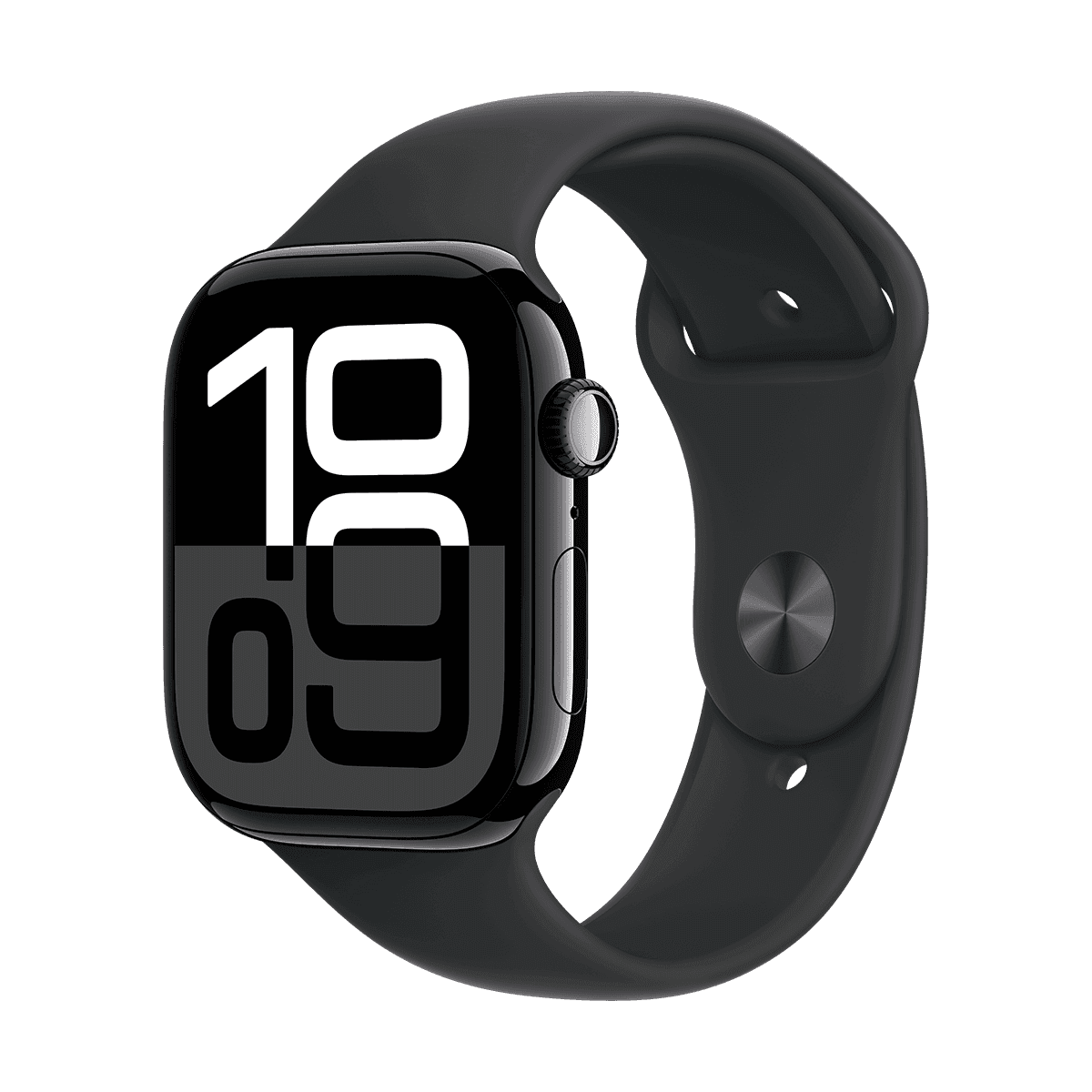Apple Watch S10 GPS 42mm Jet Black Alu Case with Black Sport Band - M/L