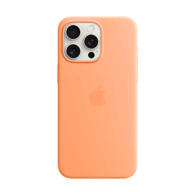Apple iPhone 15 Pro Max Silicone Case w MagSafe - Orange Sorbet