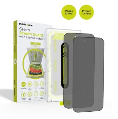 Mobile Origin Screen Guard Privacy with easy applicator, 2 pack - iPhone 2025 Pro