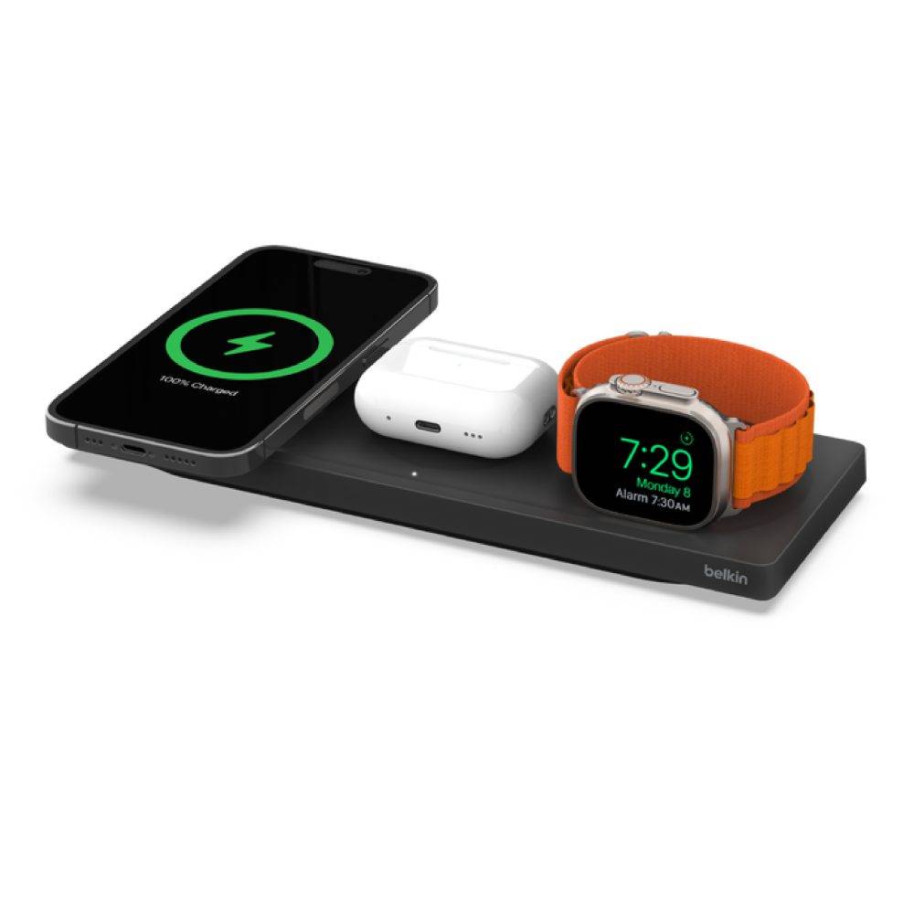 Belkin BoostCharge Pro 3-in-1 Wireless Charging Pad with Official MagSafe Charging 15W - Image 3