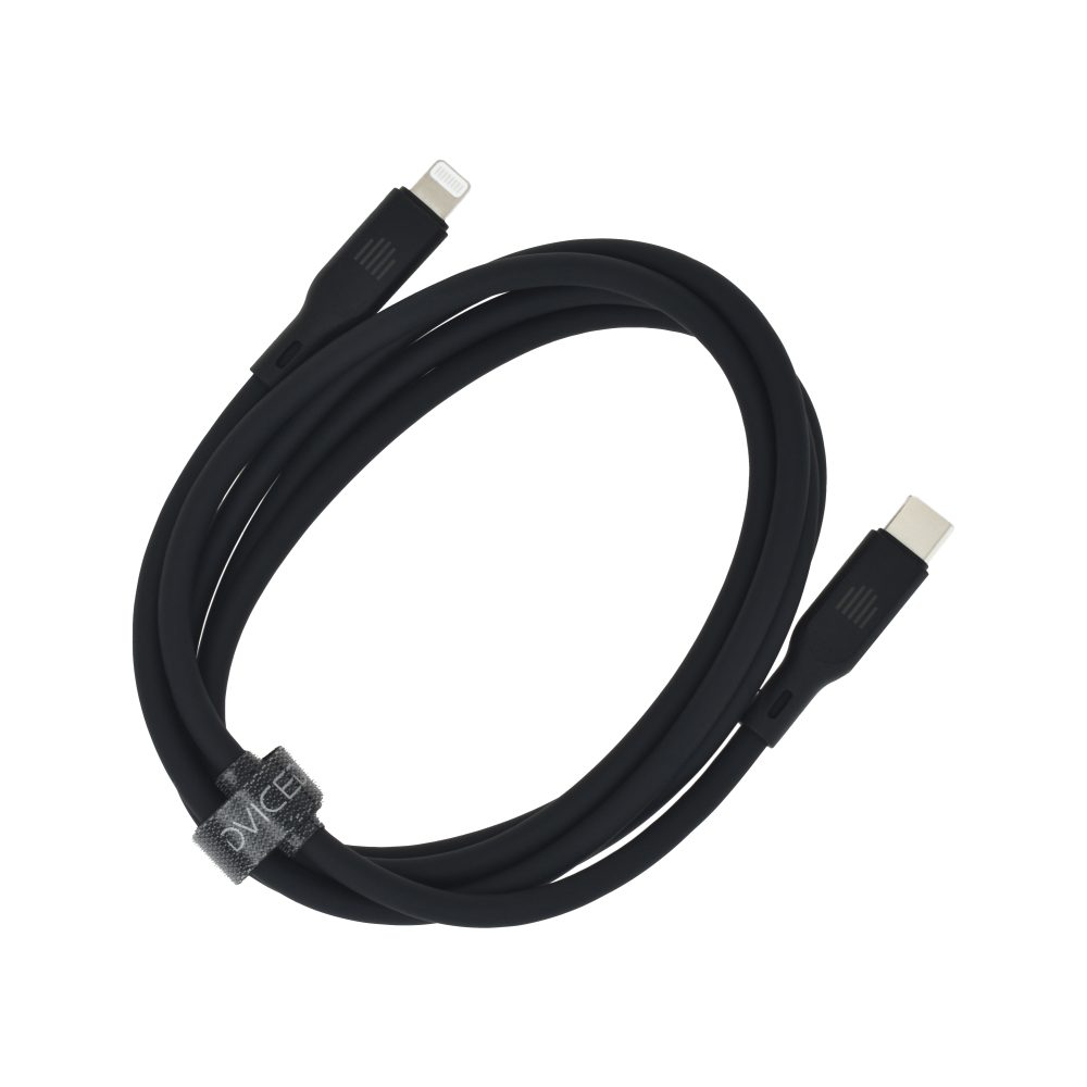 Dviced Cable USB-C to Lightning silicone 1.25m - Black - Image 5