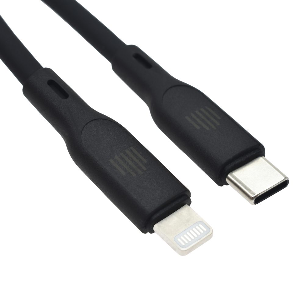 Dviced Cable USB-C to Lightning silicone 1.25m - Black - Image 2