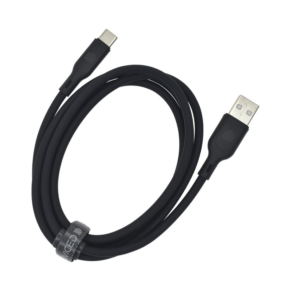 Deviced Cable USB-A to USB-C silicone 1.25m - Black
