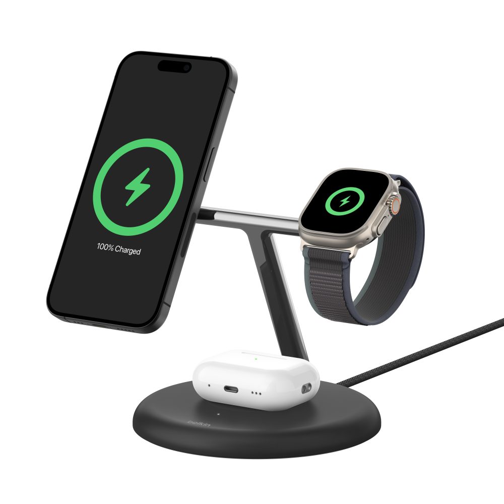 Belkin BOOSTCHARGE Qi2 15w Magnetic 3in1 Stand - Image 3