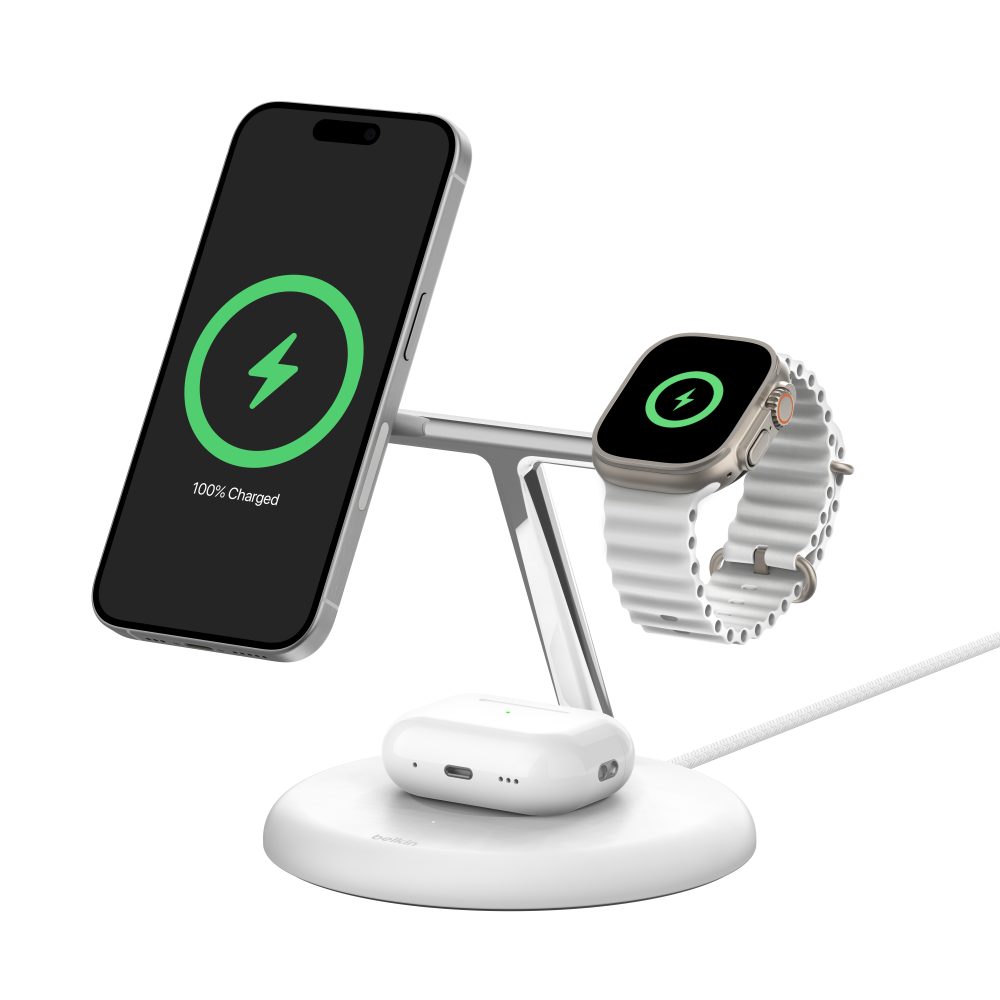 Belkin BOOSTCHARGE Qi2 15w Magnetic 3in1 Stand