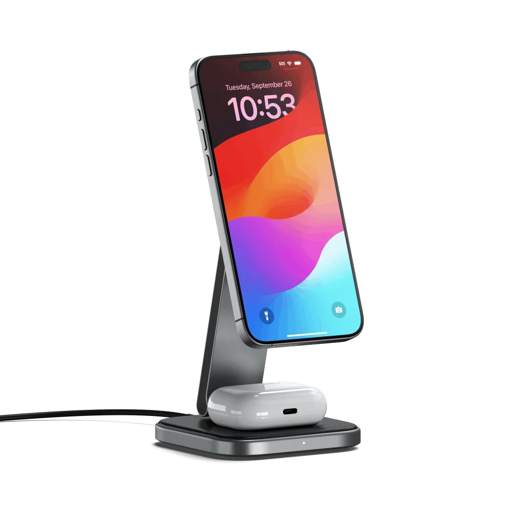 Satechi 2-in-1 Foldable Qi2 Wireless Charging Stand