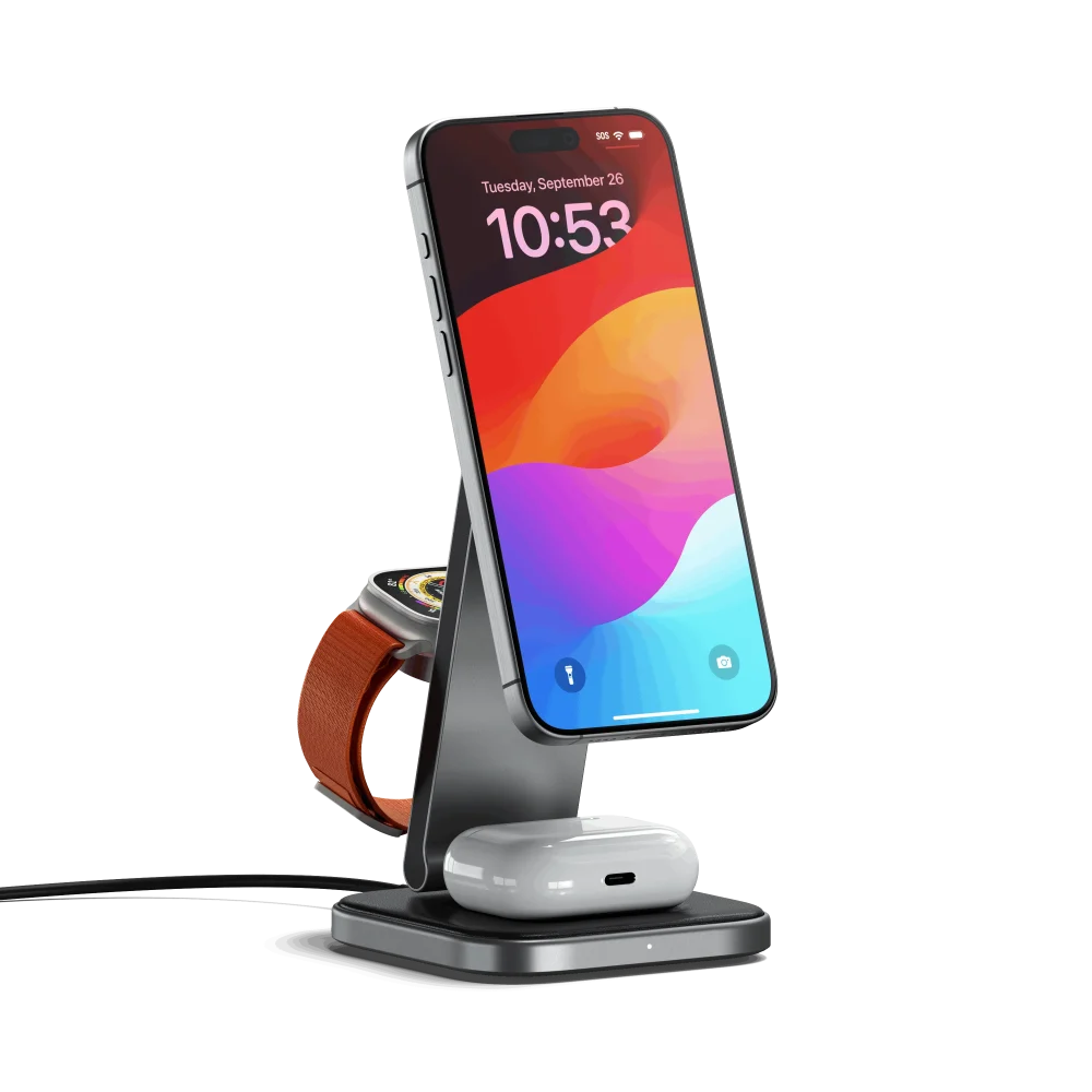 Satechi 3-in-1 Foldable Qi2 Wireless Charging Stand