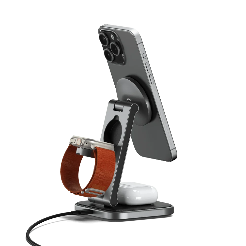 Satechi 3-in-1 Foldable Qi2 Wireless Charging Stand - Image 3