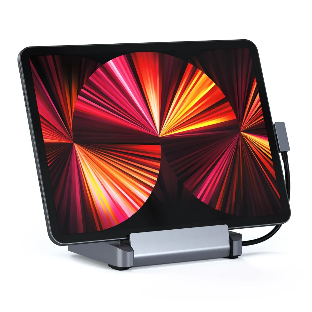 Satechi Aluminium Stand & Hub for iPad Pro (USB-C PD up to 60W,4K HDMI(60Hz),USB-A,SDcard, audio 3.5mm )